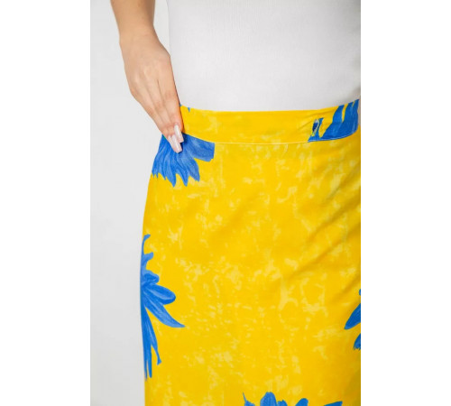 Юбка свободного кроя на запах, желтый цвет, 167R345