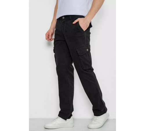 Штани чоловічі з кишенями, колір чорний, 244R2078