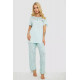 Піжама жіноча з принтом, колір м'ятний, 243R6623