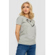 Футболка жіноча з принтом 238R01623, колір сірий, 238R01623-1