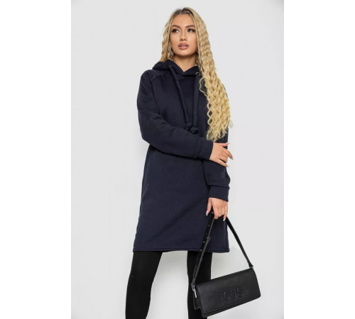 Туніка жіноча на флісі, колір темно-синій, 243R462