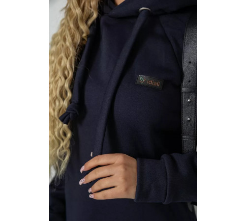 Туніка жіноча на флісі, колір темно-синій, 243R462