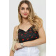 Майка жіноча з квітковим принтом, колір чорний, 244R180