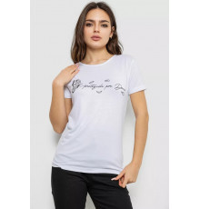Футболка жіноча з принтом, колір білий, 244R508