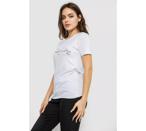 Футболка жіноча з принтом, колір білий, 244R508