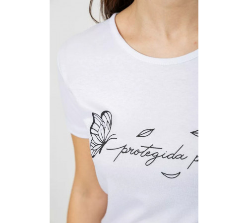 Футболка жіноча з принтом, колір білий, 244R508
