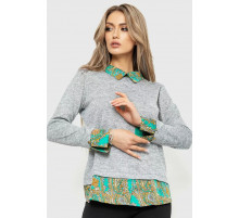 Блуза женская обманка, цвет серый, 230R542-1.