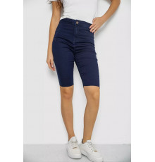 Шорти жіночі джинсові стрейчові, колір темно-синій, 247R529-1