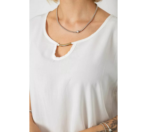 Блуза, цвет молочный, 244RM208