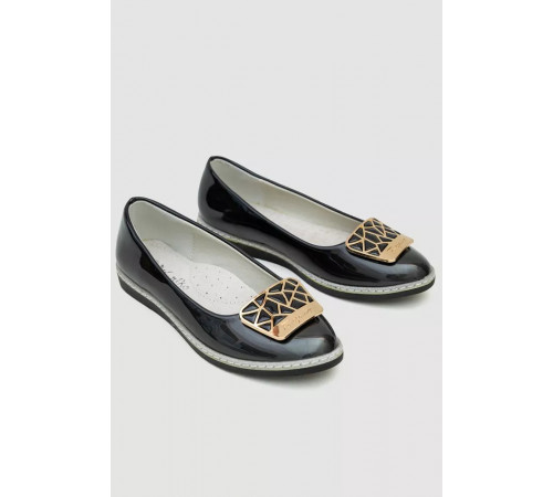 Туфлі дитячі лакові, колір чорний, 243RG067-9