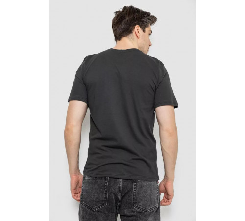 Футболка чоловіча з принтом, колір темно-сірий, 241R1908