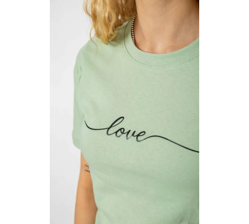 Женская футболка с принтом, цвет оливковый, 241R133.