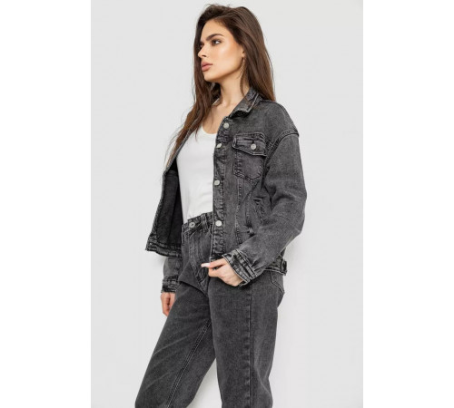 Куртка жіноча джинсова, колір сірий, 255RA225