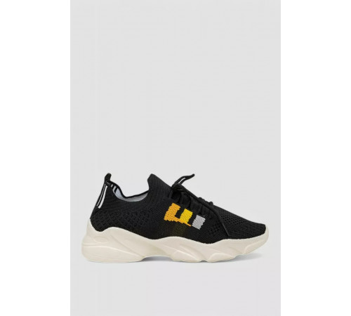 Кроссовки женские текстильные, цвет черный, 244R281K