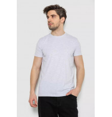 Футболка чоловіча однотонна базова, колір світло-сірий, 244R2410