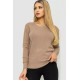 Кофта жіноча однотонна повсякденна, колір мокко, 244R2033