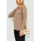 Кофта жіноча однотонна повсякденна, колір мокко, 244R2033