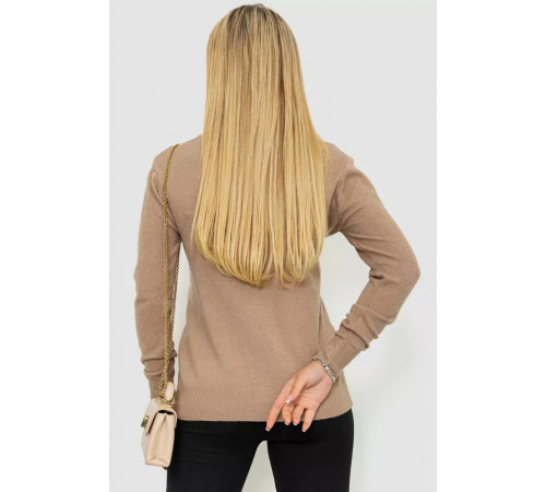 Кофта жіноча однотонна повсякденна, колір мокко, 244R2033