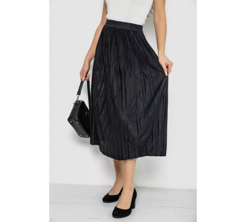 Спідниця плісована, колір чорний, 167R401
