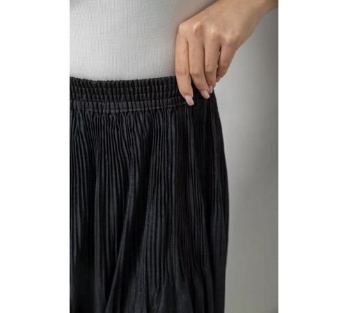 Спідниця плісована, колір чорний, 167R401