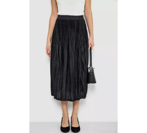 Спідниця плісована, колір чорний, 167R401