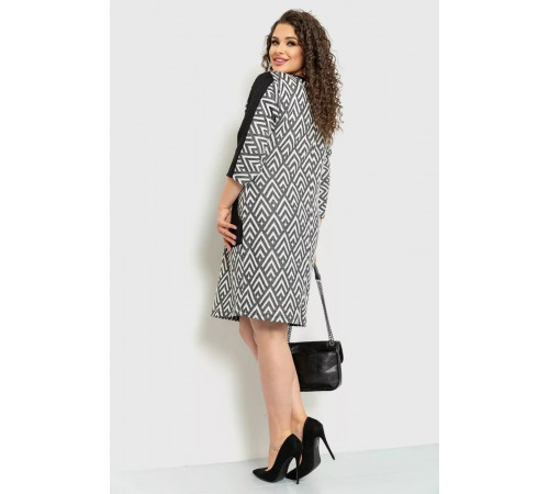 Сукня класична, колір чорно-білий, 183R701
