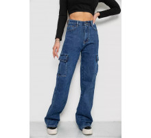 Джинсы женские с карманами, цвет синий, 244R9002