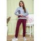 Ангоровий жіночий костюм, сіро-бордового кольору, 172R1228