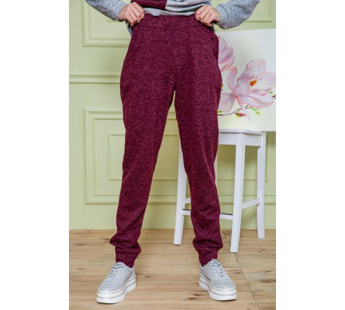 Ангоровий жіночий костюм, сіро-бордового кольору, 172R1228