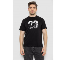 Футболка чоловіча з принтом, колір чорний, 241R1906