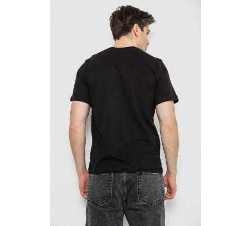Мужская футболка с принтом, цвет черный, 241R1906