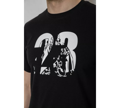Мужская футболка с принтом, цвет черный, 241R1906