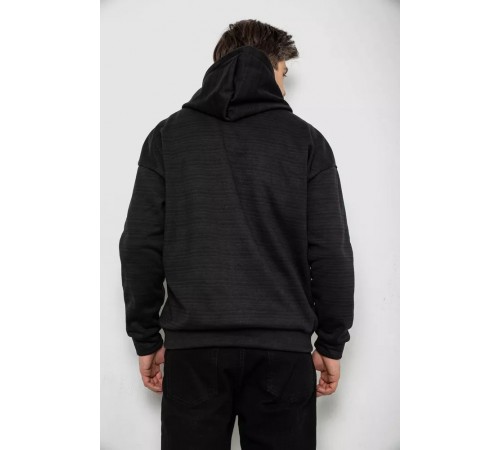 Кофта мужская на флисе с капюшоном, цвет черно-серый, 238R58697. Кофта мужская на флисе с капюшоном, цвет черно-серый, 238R58697.