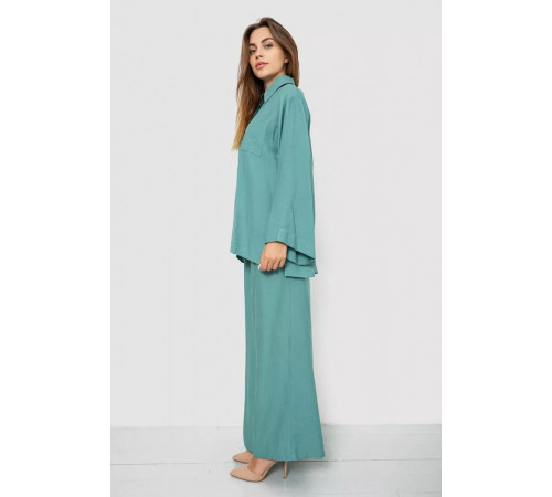 Костюм женский свободного кроя жатка, оливковый цвет, 102R5264