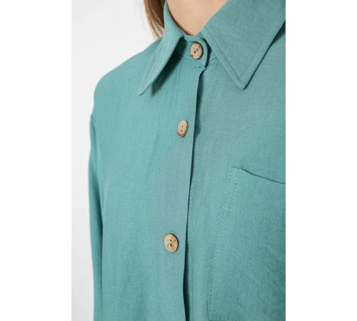 Костюм женский свободного кроя жатка, оливковый цвет, 102R5264