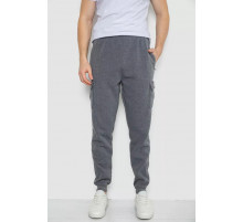 Спортивные брюки мужские на флисе, цвет серый, 244R41207