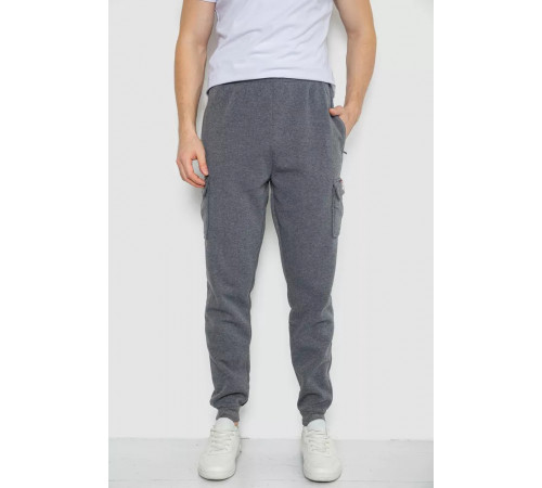 Спортивні штани чоловічі на флісі, колір сірий, 244R41207