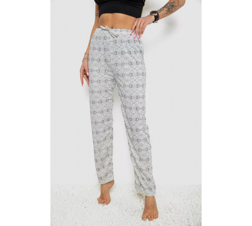 Брюки женские домашние, цвет молочно-серый, 238R58220-1