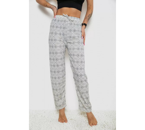 Брюки женские домашние, цвет молочно-серый, 238R58220-1