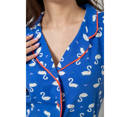 Женская пижама с принтом, цвет синий, 243R19014.