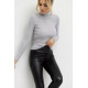 Стильный женский гольф в рубчик, цвет светло-серый, 204R001.