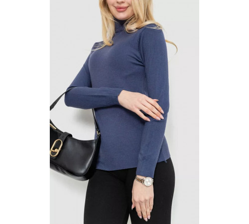 Гольф женский однотонный, цвет джинс, 244RA01