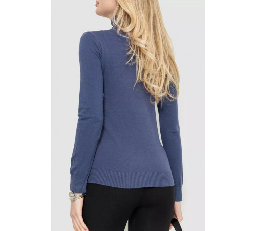 Гольф женский однотонный, цвет джинс, 244RA01