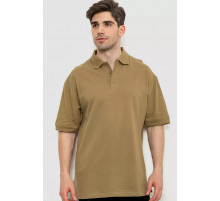 Поло мужское однотонное, цвет хаки, 244R015