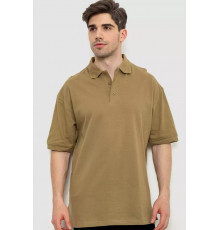 Поло чоловіче однотонне, колір хакі, 244R015