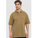 Поло чоловіче однотонне, колір хакі, 244R015
