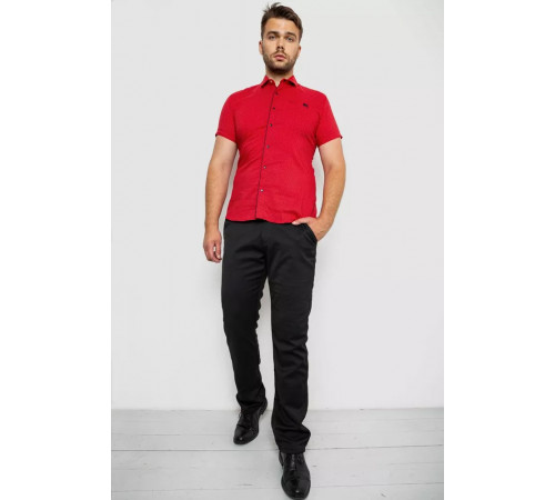 Сорочка чоловіча з принтом, колір червоний, 214RK100