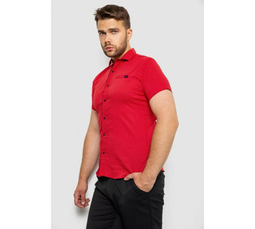 Сорочка чоловіча з принтом, колір червоний, 214RK100