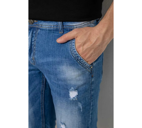 Шорты мужские джинсовые, цвет синий, 244RLS22-0216