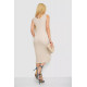 Платье вязаное однотонное, цвет бежевый, 244R1795.